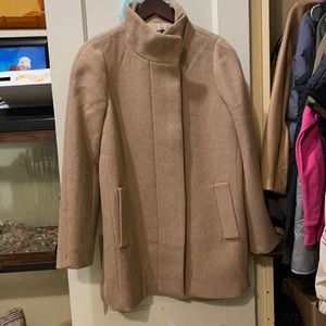 J crew cream pea coat
